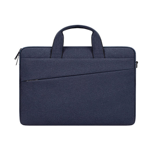 ST03S 15.4 inch Double Side Pockets Wearable Oxford Cloth Soft Handle Portable Laptop Tablet Bag(Navy Blue) by bashfashion