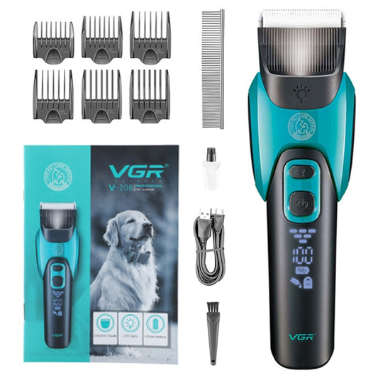 VGR V-208 Professional Pet Barber Electric Hair Clipper (Blue) by VGR