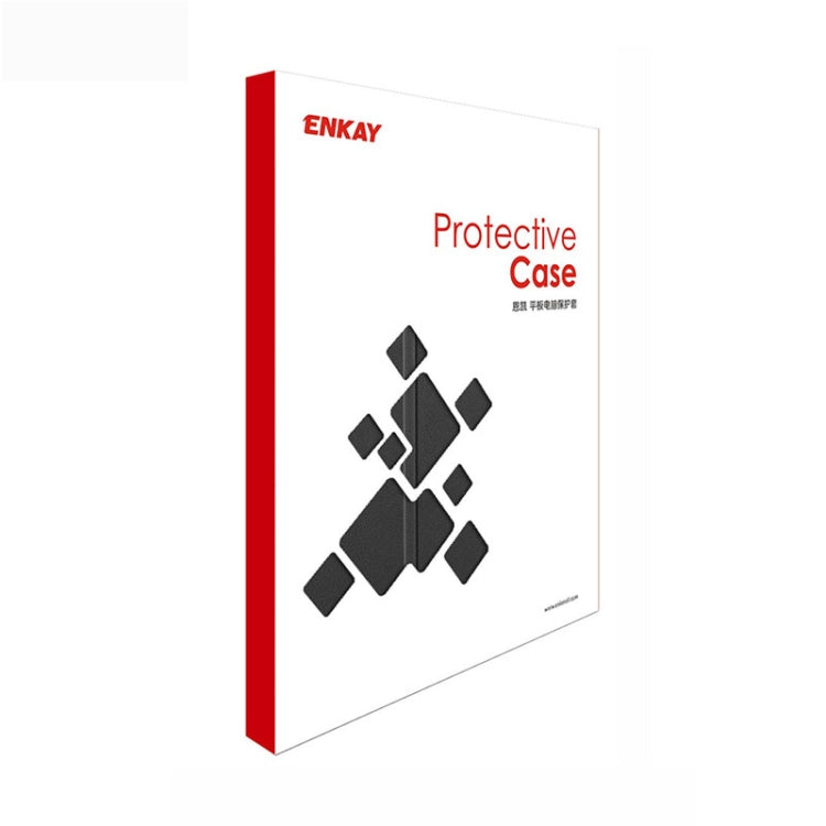 For iPad Pro 11 2022 / 2021 / 2020 ENKAY 3-Folding Shockproof PC Cover Custer Texture PU Leather Tablet Case with Holder & Sleep / Wake-up Function(Dark Blue) by ENKAY