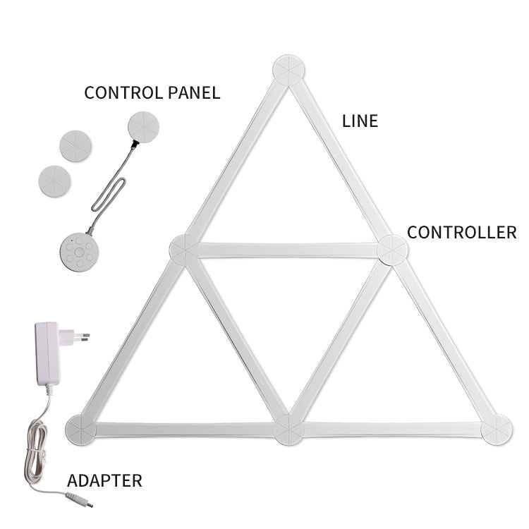 JSK-P22 Smart RGB Mosaic Light Rhythm Light Support Amazon Alexa / Google Assistant /DuerOS US Plug(White) by bashfashion