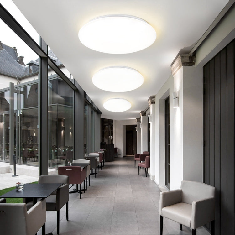 LED Sound Light Control Ceiling Lamp Round Corridor Intelligent Sensor Lamp, Power source: 12W 270mm(Warm White) by bashfashion