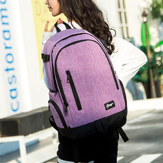 1107 Student Bag Leisure Backpack(Snowflake Purple) by null