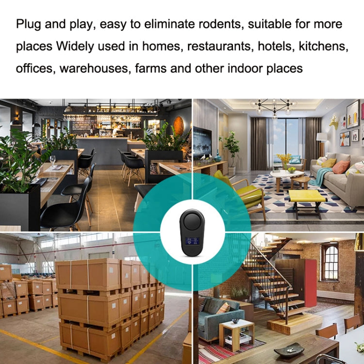 High Power Display Ultrasonic Mouse Repellent Mosquito Repellent Home Intelligent Insect Repellent UK Plug(Black) by bashfashion