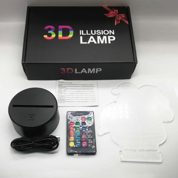 3D Game Handle Three-dimensional Colorful LED Lights, Style: Touch Crack Base by bashfashion