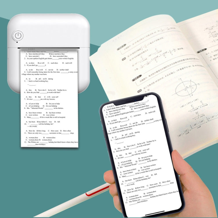 M2 Small Portable Wireless Thermal Photo Printer Student Error Question Label Printer(Blue) by Huawei