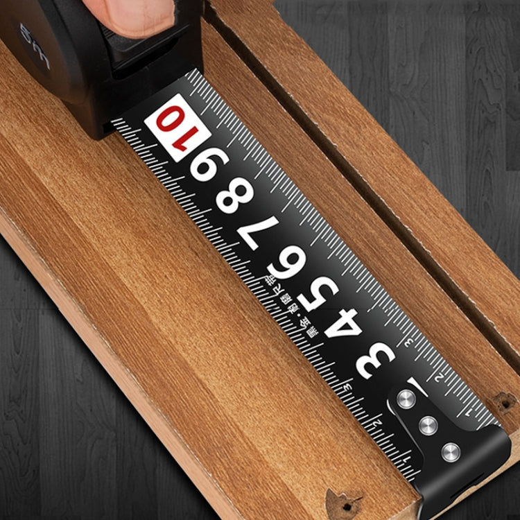 DONG GSHENG High Precision Home Use Steel Utility Scale Thickened Measuring Tape, Model: Black Gold Frosted 5m x 25mm by DONG GSHENG