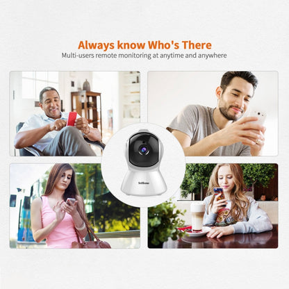 SriHome SH025 2.0 Million Pixels 1080P HD AI Auto-tracking IP Camera, Support Two Way Audio / Motion Tracking / Humanoid Detection / Night Vision / TF Card, EU Plug by SriHome