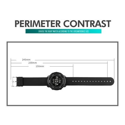 SKMEI 1736 Triplicate Round Dial Timing LED Digital Display Luminous Electronic Watch(Rose Red and Black) by SKMEI