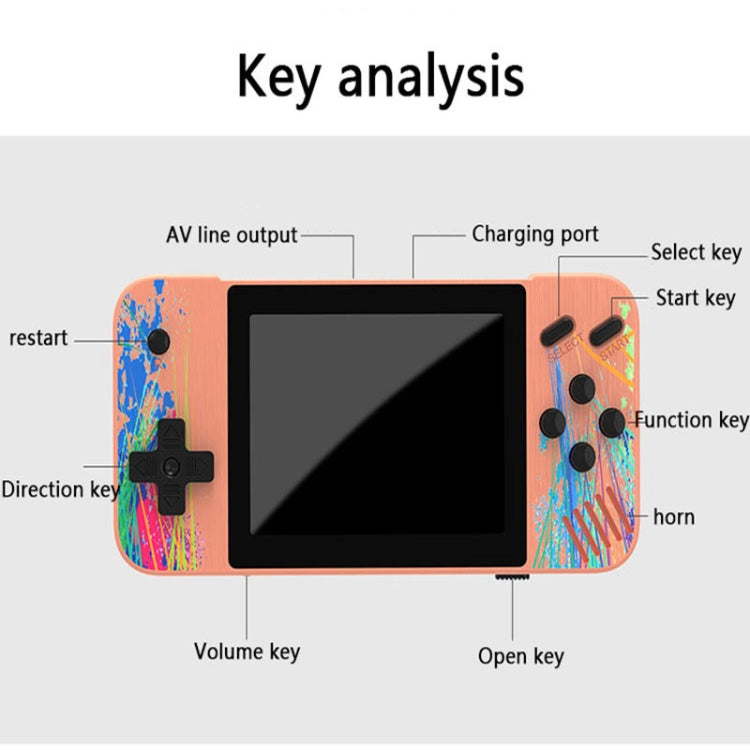 G3 Macaron 3.5 inch Screen Handheld Game Console for Dual Players Built-in 800 Games(Pink) by bashfashion