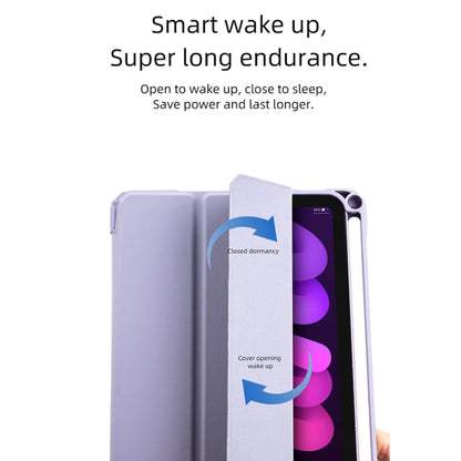 For iPad mini 6 / mini 2024 Mutural Pinyue Series Horizontal Flip Tablet Case with Holder & Pen Slot & Sleep / Wake-up Function(Blue) by Mutural