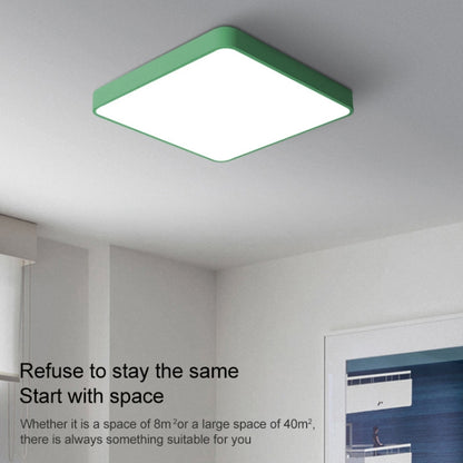 Macaron LED Square Ceiling Lamp, Stepless Dimming, Size:50cm(White) by bashfashion