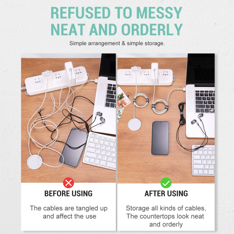 DUX DUICS Stoyobe Circle Hook and Loop Cable Ties, Length: 3m(Grey) by DUX DUCIS