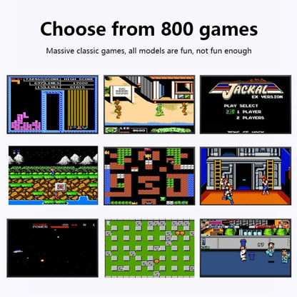 MK800 Doubles 3.0 inch Macaron Mini Handheld Game Console Built-in 800 Games(Pink) by bashfashion