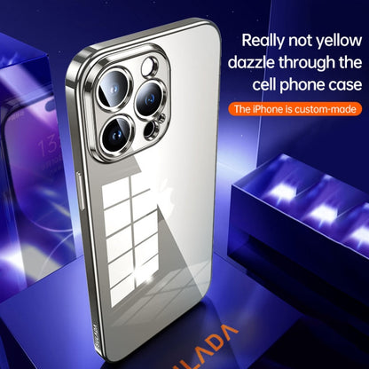 For iPhone 15 Pro Max SULADA Shine Through Series Plating TPU Transparent Phone Case(Space Black) by SULADA