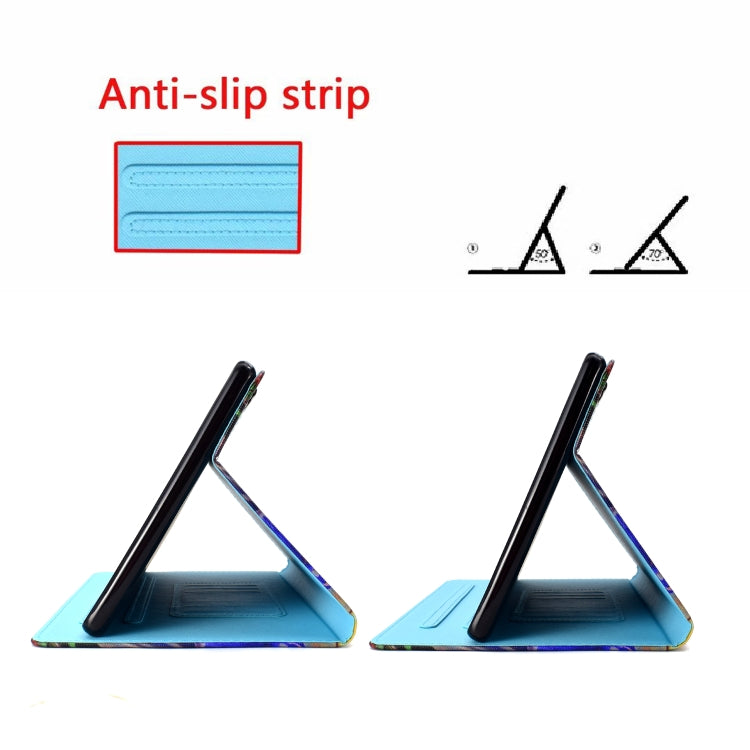 For Samsung Galaxy Tab A11 / A9 Coloured Drawing Stitching Flip PU Tablet Case with Sleep / Wake-up Function(Butterflies) by bashfashion