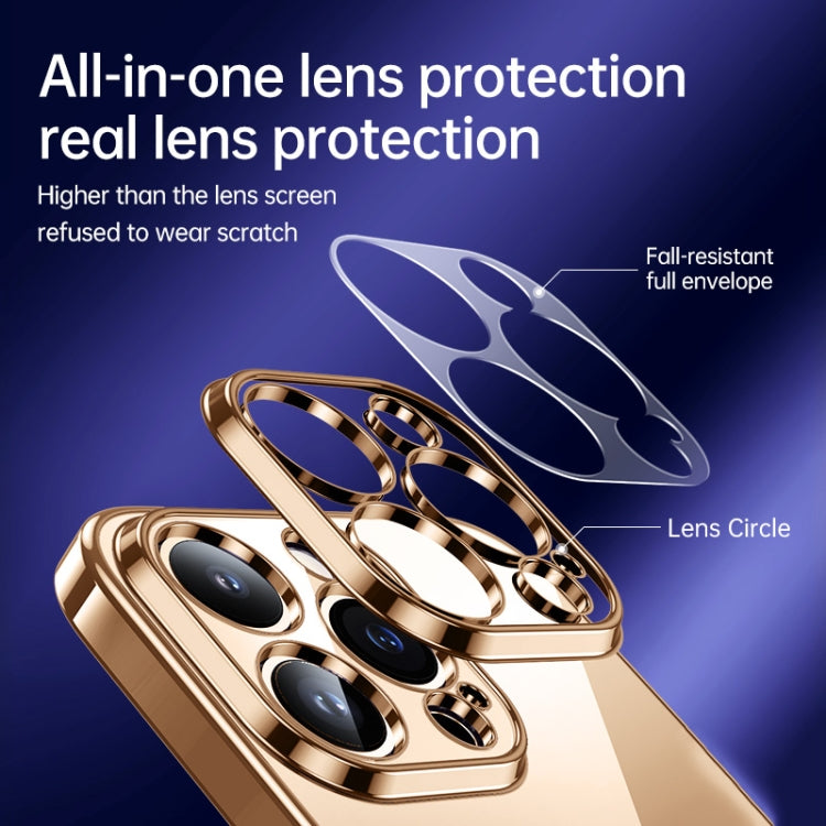 For iPhone 16 Plus SULADA Shine Through Series Plating TPU Transparent Phone Case(Space Black) by SULADA