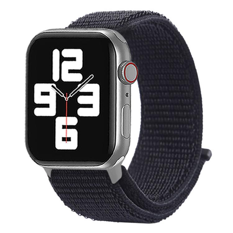 For Apple Watch 42mm / 41mm / 40mm / 38mm xDfind Nylon Loop Hook and Loop Fastener Watch Band(Black) by xDfind