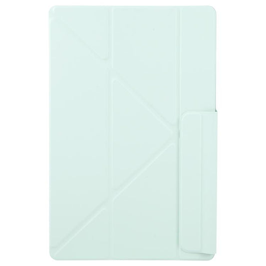 For Samsung Galaxy Tab S10 / S9 Fixed Buckle Magnetic Deformation Leather Tablet Case(Baby Green) by bashfashion