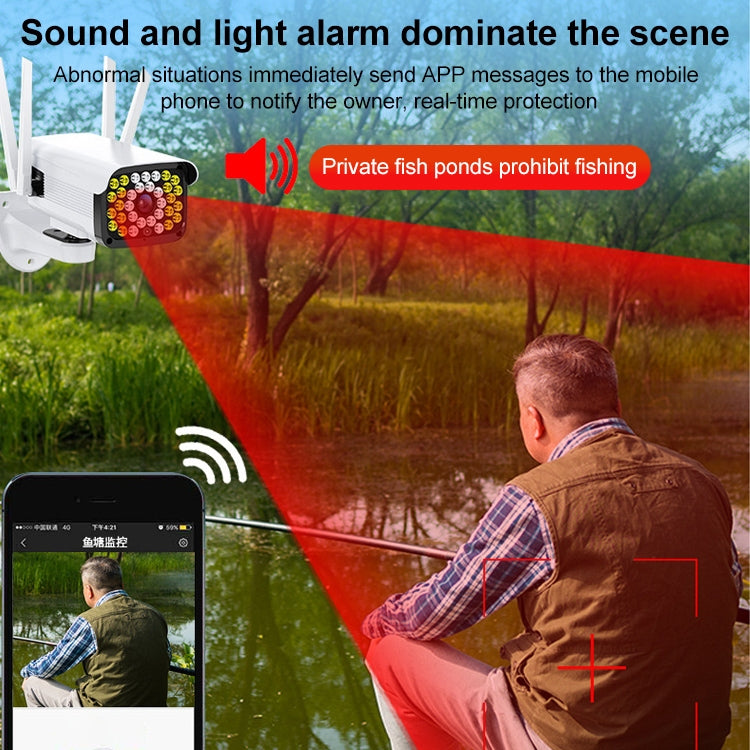 Difang DF-36Q Outdoor HD Surveillance IP Camera, Support Voice Intercom & Night Vision & Human Figure Detection & TF Card, WiFi + HD Fixed Version, AU Plug by Difang