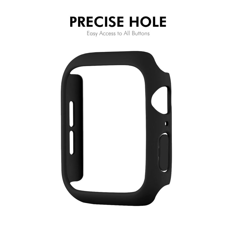 For Apple Watch Series 11 / 10 42mm ENKAY Hat-Prince 2 in 1 Solid Color PC Watch Case with Full Coverage PMMA Soft Film(Light Blue) by ENKAY