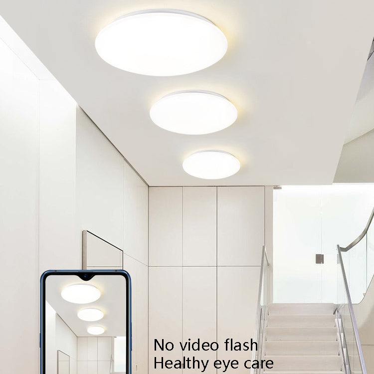 LED Sound Light Control Ceiling Lamp Round Corridor Intelligent Sensor Lamp, Power source: 18W 350mm(Warm White) by bashfashion
