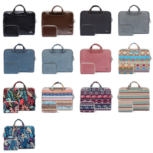 LiSEN LS-116 Simple Laptop Bag Business Laptop Liner Bag, Size: 13.3 inch(Snowflake Nylon Dark Blue) by LiSEN