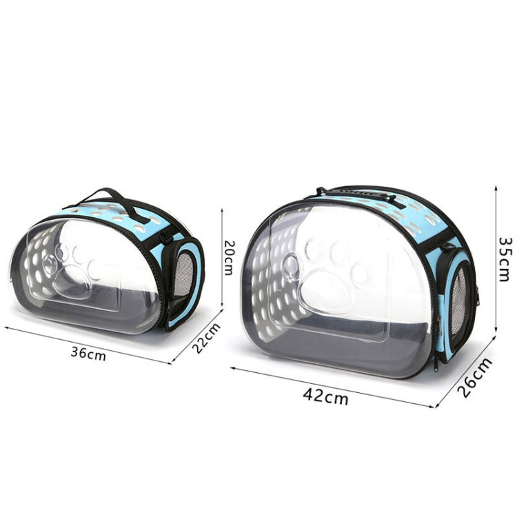 Pet Transparent Space Capsule Outing Package, Size: Large(Blue) by bashfashion