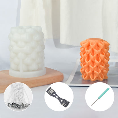 Geometric Scented Candle Silicone Mold, Specification: LZ-399+Tool Set by bashfashion