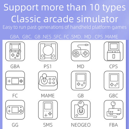 RG3000 Handheld Game Console Support Double Handle Mini Game Console(Gray) by bashfashion