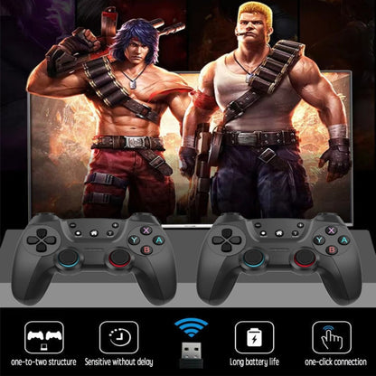 KM-029 2.4G One for Two Doubles Wireless Controller Support PC / Linux / Android / TVbox(Elegant Silver) by bashfashion