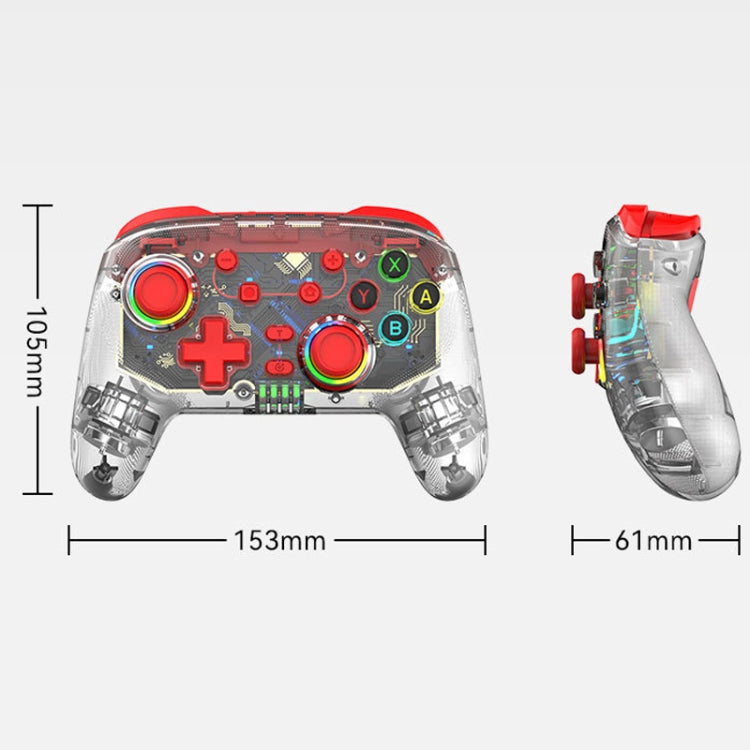 For PS3 / PS4 Dual Vibration Wireless Gamepad With RGB Lights(Red) by bashfashion