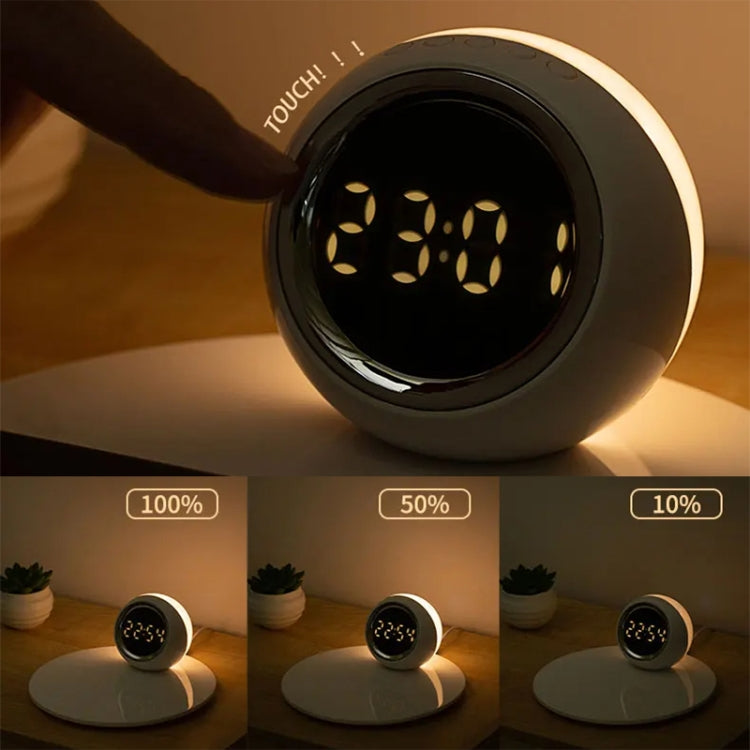 K22T 15W Multifunctional Rotatable Clock Night Light Wireless Fast Charger, Color: Wheat-color by bashfashion