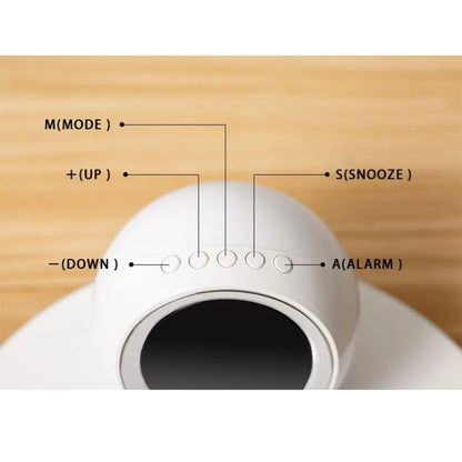 K22T 15W Multifunctional Rotatable Clock Night Light Wireless Fast Charger, Color: Wheat-color by bashfashion