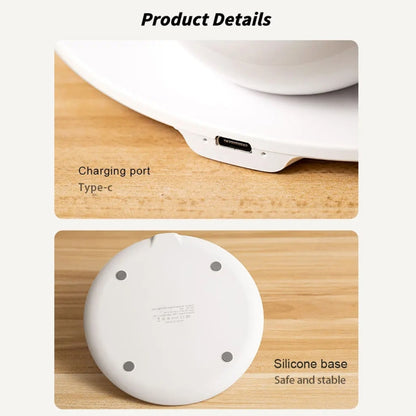 K22T 15W Multifunctional Rotatable Clock Night Light Wireless Fast Charger, Color: Wheat-color by bashfashion