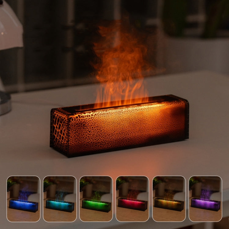 Lava Flame Aromatherapy Machine Air Atomizing Humidifier With Colorful Light, Model: DQ709 Pro White by bashfashion