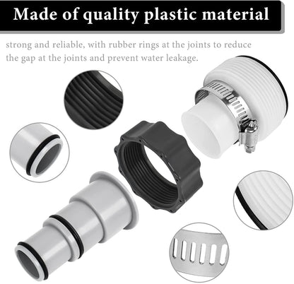 For Intex Pool Hose Adapter with Internal Thread, Spec: B Set by bashfashion