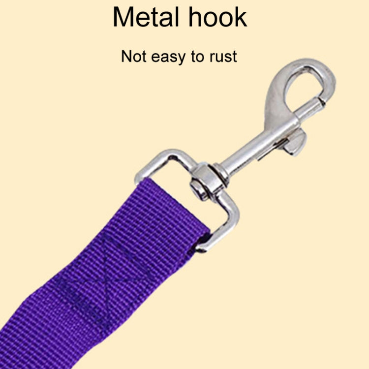 Large Pet Dual-Headed Tow Leash One Tow Two Hook And Loop Fastener(Black) by bashfashion