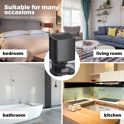 1L 36W Air Dehumidifier for Home Damp Drying Clothes with 7 colors Light US Plug(White) by bashfashion