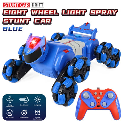 2.4G Kids Remote Control Toy Car Stunt Robot Dog Gesture Sensor Lights Music Spray Climbing Car, Color: Red Single RC by bashfashion