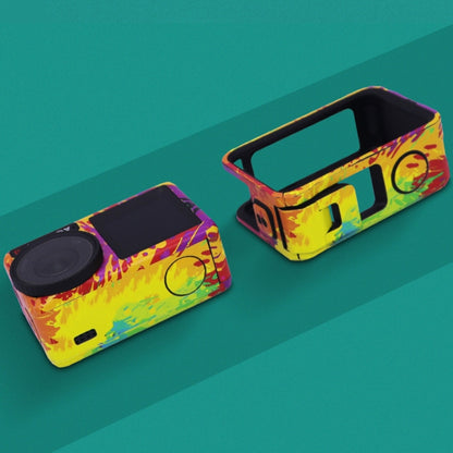 For DJI Action 4 Motion Camera Stickers All Inclusive Photo Frame Color Changing Stickers Accessories, Style: AC4-09 Circuit Black by bashfashion