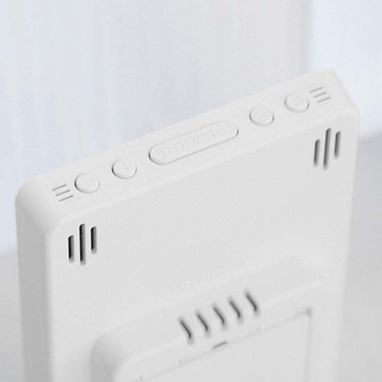 Multifunctional Temperature / Humidity Display Electronic Alarm Clock, Color: Orange White by bashfashion