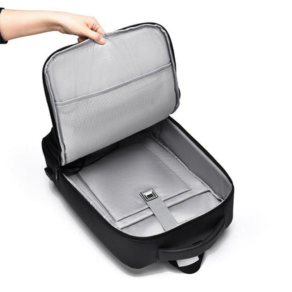 OUMANTU 2103 Large Capacity Multi-Compartment Waterproof Laptop Backpack With USB Port(Blue) by OUMANTU