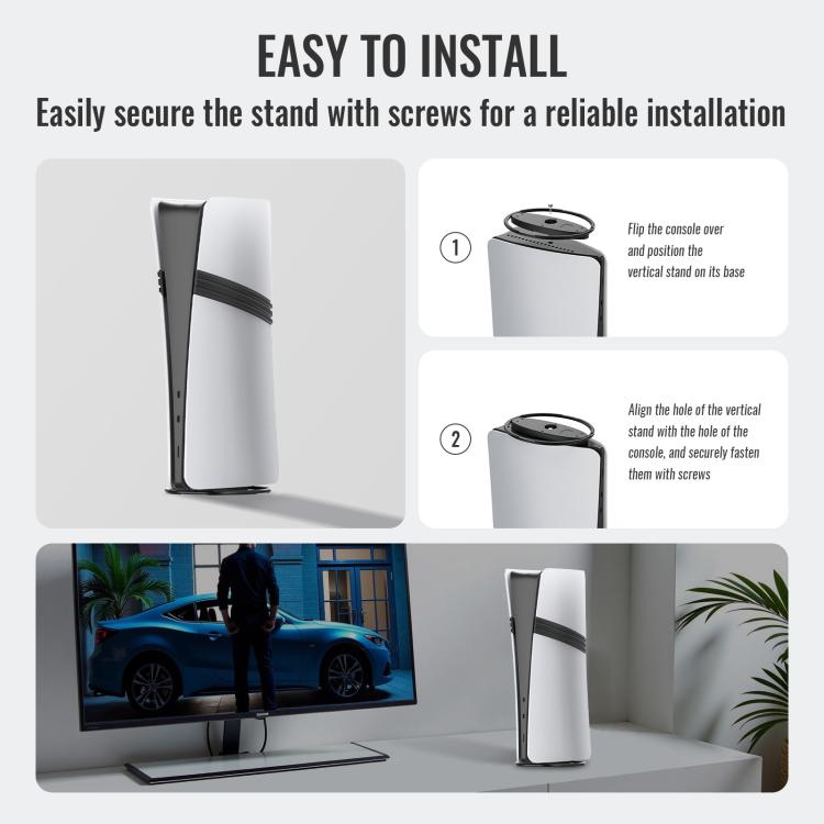 For PS5 / PS5 Slim / PS5 Pro Game Console Desktop Vertical Stand Non-Slip Base(Blue) by bashfashion