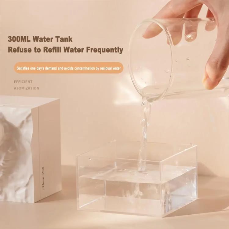 Moonfall Humidifier Aroma Diffuser Large Fog With Night Light Desktop Ornament(Black) by bashfashion