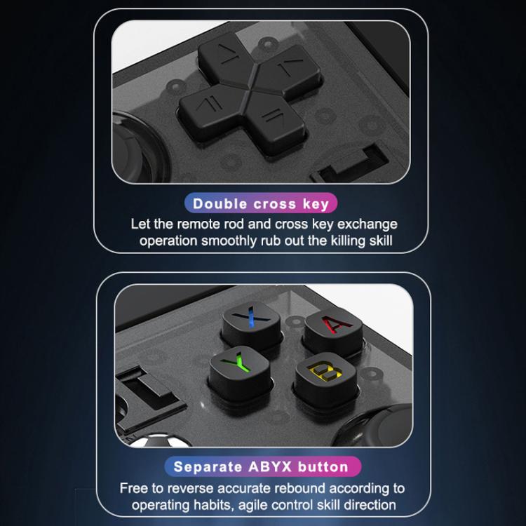 Portable Open Source GBA/FC Arcade Handheld Game Console, Size: 128G(Transparent Blue) by bashfashion