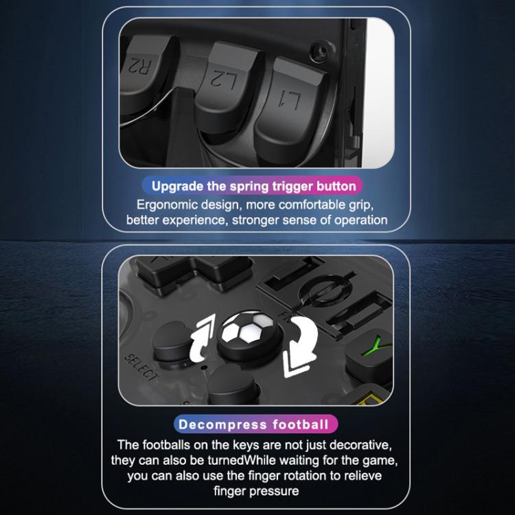 Portable Open Source GBA/FC Arcade Handheld Game Console, Size: 128G(Transparent Blue) by bashfashion