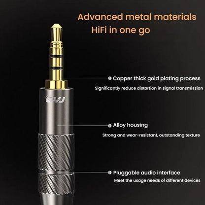 CVJ VS400 Interchangeable Audio Plug Oxygen-Free Copper Headphone Upgrade Cable, Style: Type-C MMCX by CVJ