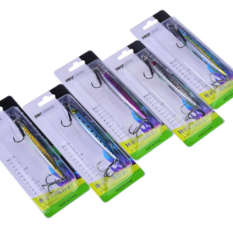 35G PROBEROS LF151 Long-Distance Casting Sinking Lure 3D Fast-Draw Sea Fishing Mackerel Hook(C) by PROBEROS
