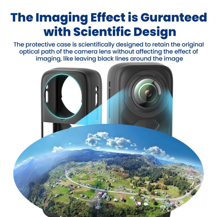 aMagisn Body Case For Insta360 X5 Action Camera Protective Accessories Black by aMagisn