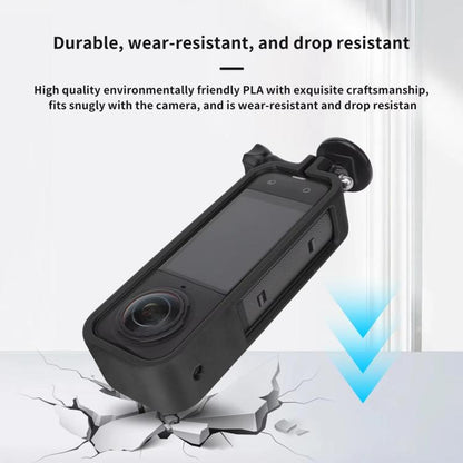 For Insta360 X5 360 Camera CQT Expandable Protective Cage Shockproof Case Horizontal Black by CQT